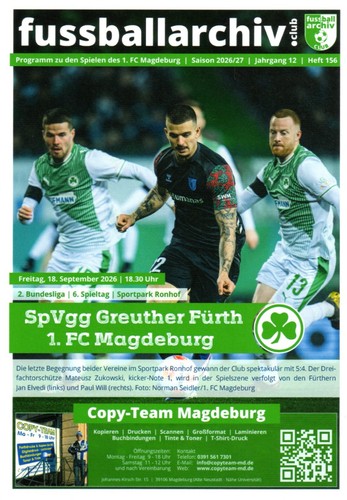 Programm spvgg greuther fürth - greuther,