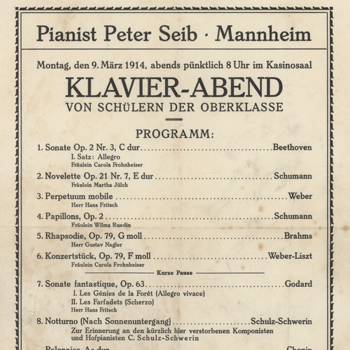 Programmzettel klavierabend - programmzettel,