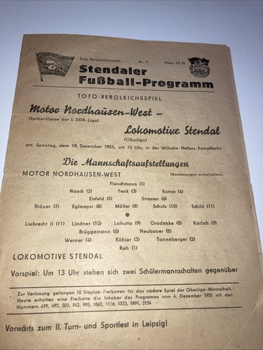 Ddr fußballprogrammheft lok - ddr-,