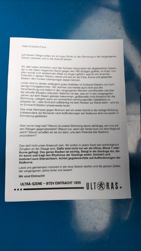 Programm ultras spieltagsflyer - programm,