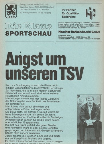 Programm 1987 tsv 1860 - programm, 1987/88