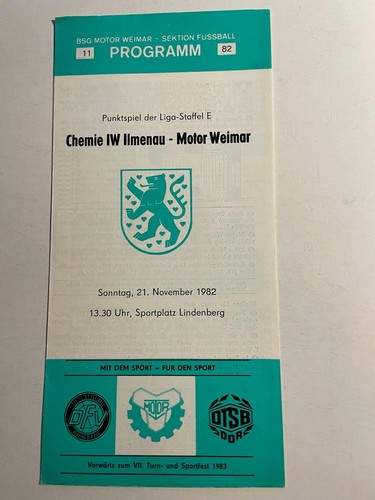 Fußballprogramm ddr liga - fußballprogramm,, ddr-liga